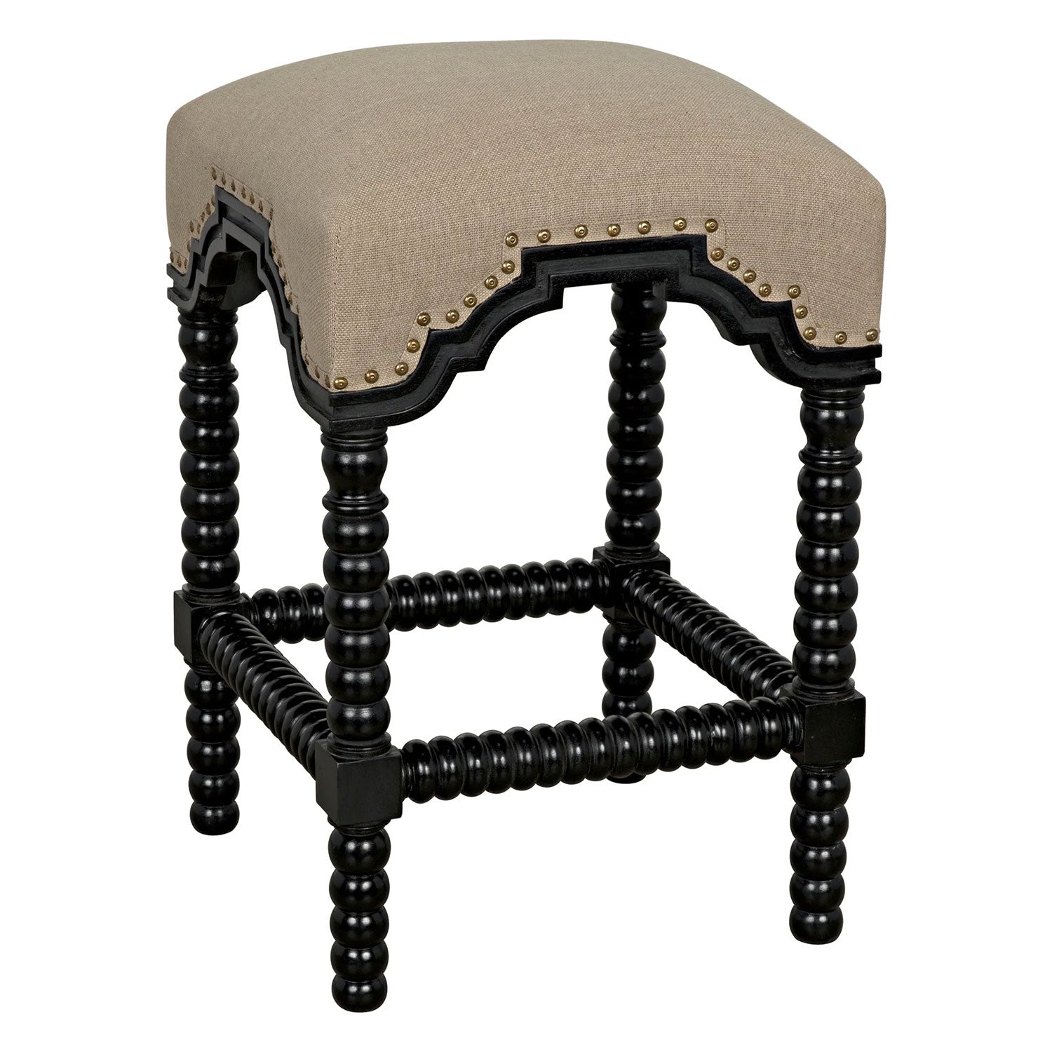 Noir Abacus Counter Stool Set of 2