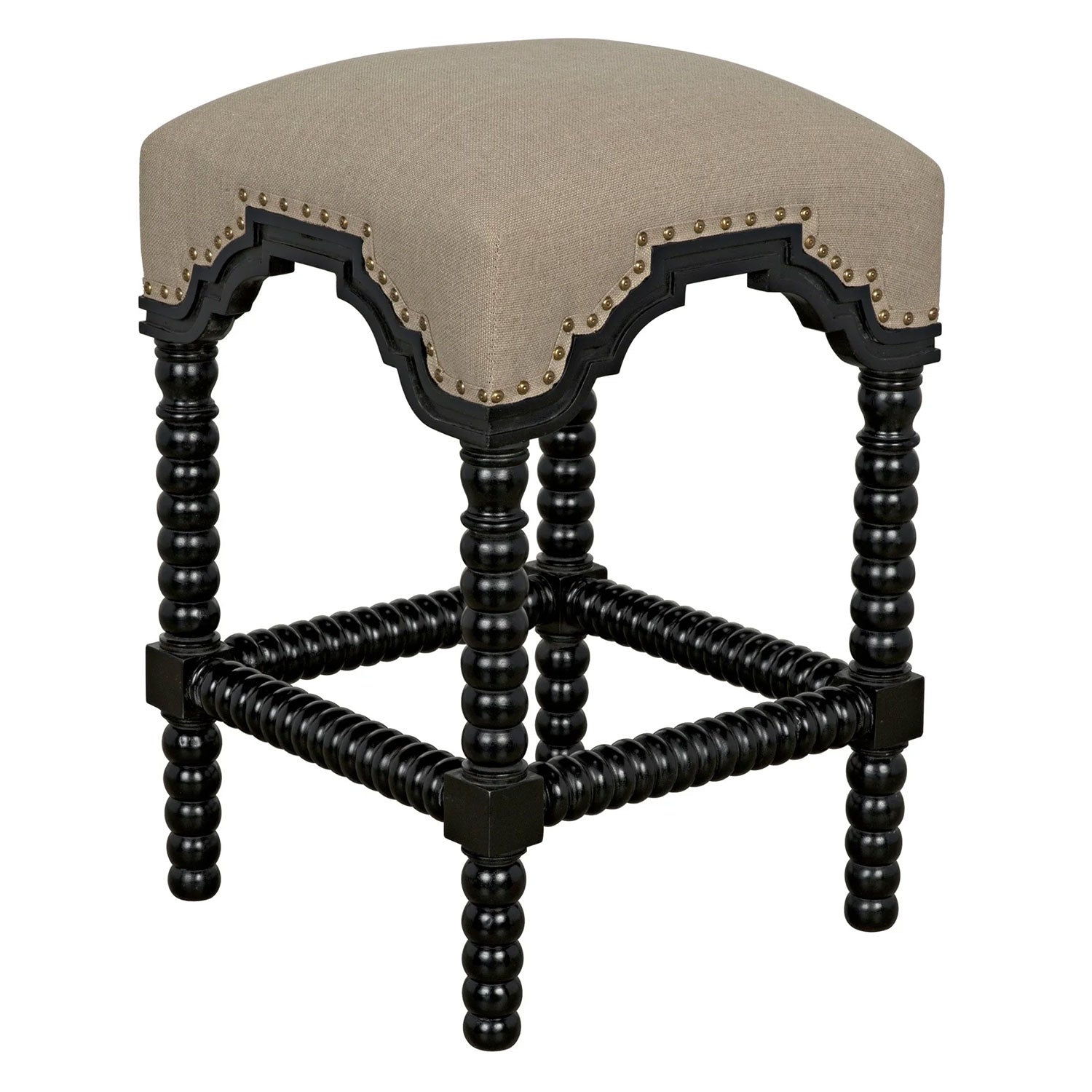 Noir Abacus Counter Stool Set of 2