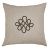 Square Feathers Imperial Linen Crest Throw Pillow