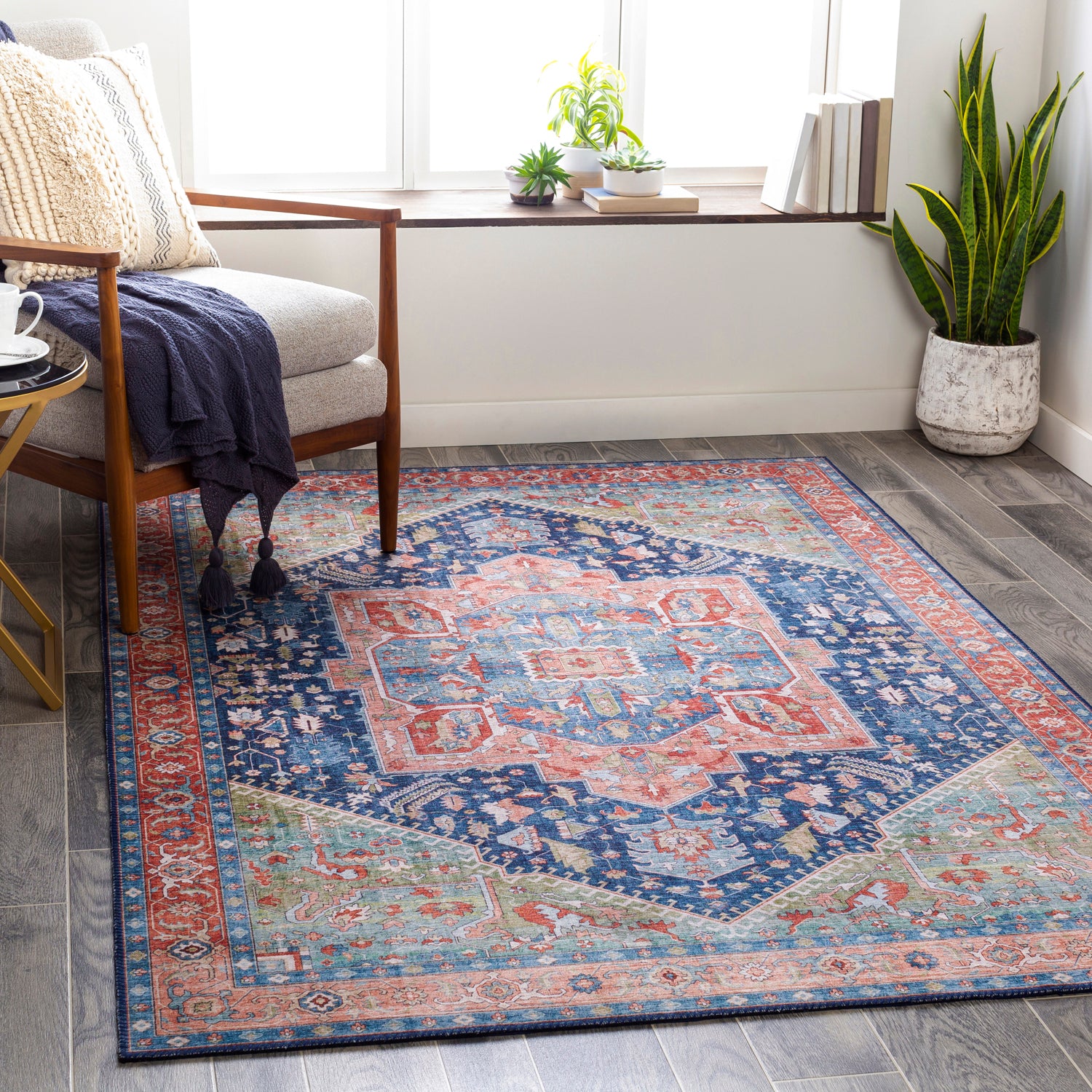 Livabliss Iris Plume Machine Woven Rug
