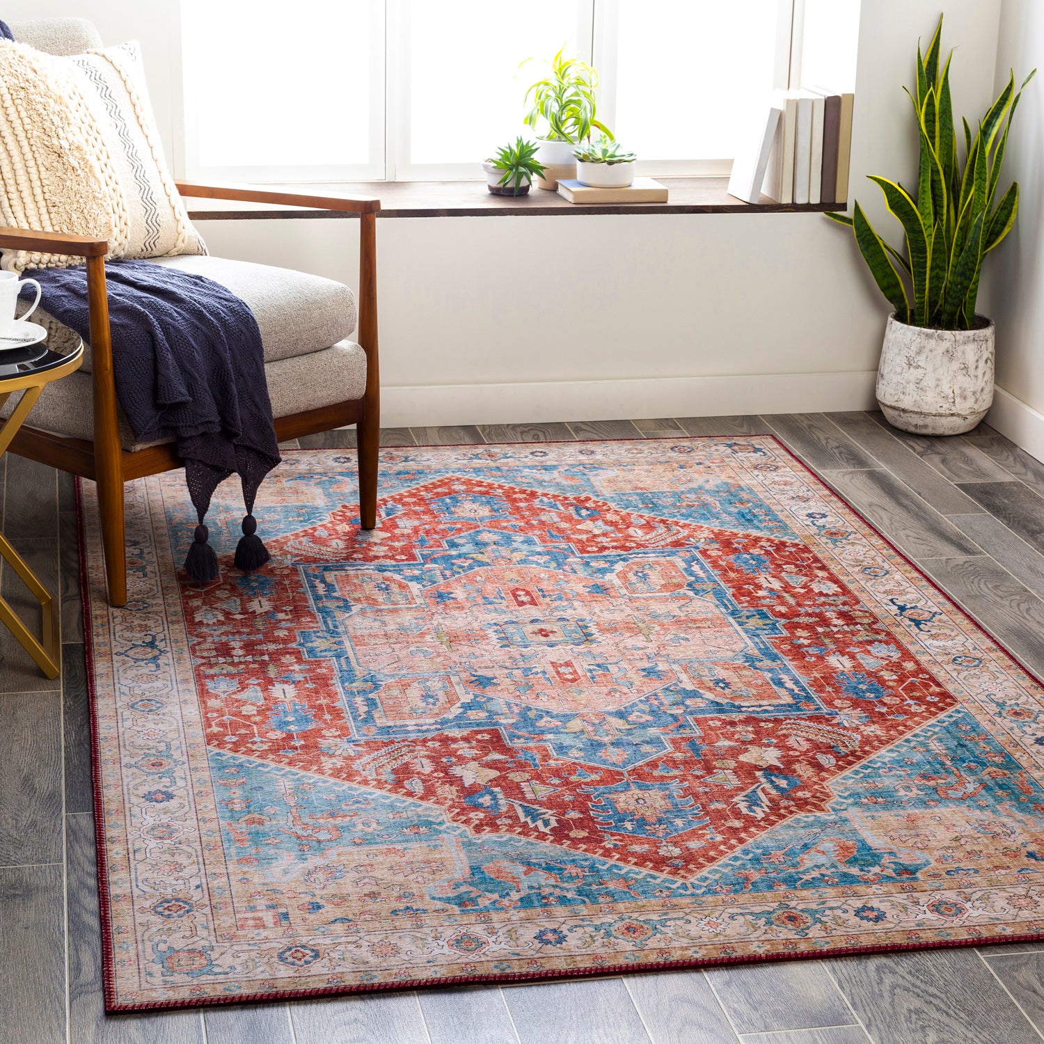 Livabliss Iris Plume Machine Woven Rug