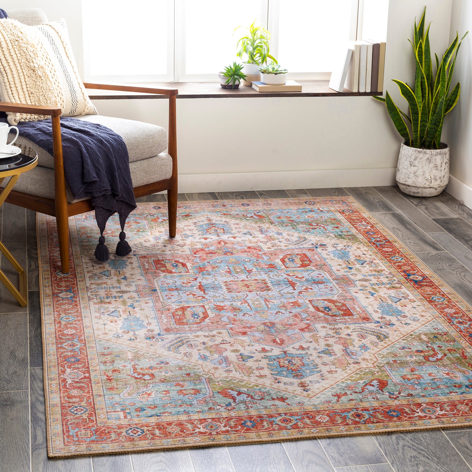 Livabliss Iris Plume Machine Woven Rug