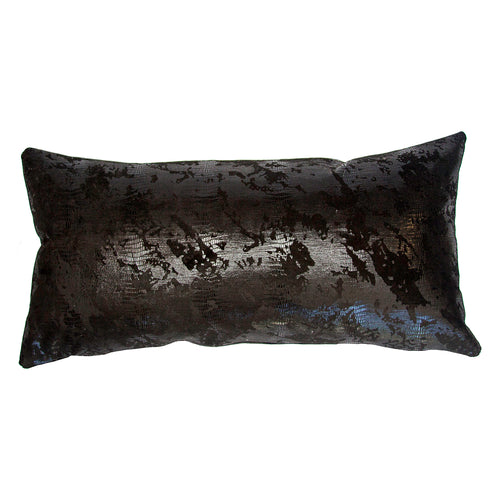Square Feathers Istanbul Black Exotic Throw Pillow
