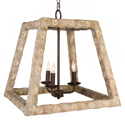 Aidan Gray Oyster Stick Tapered Square Chandelier