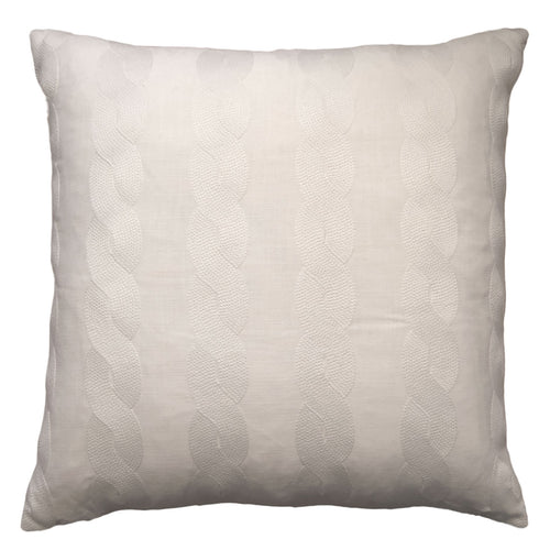 Square Feathers Malibu Linen Knit Throw Pillow