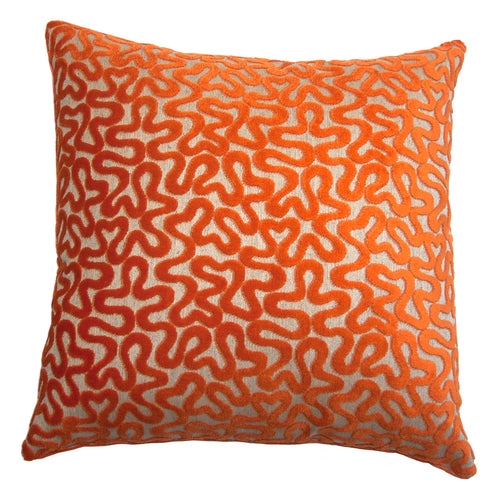 Square Feathers Miami Groovy Throw Pillow