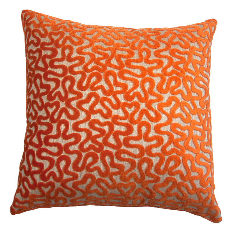 Square Feathers Miami Groovy Throw Pillow