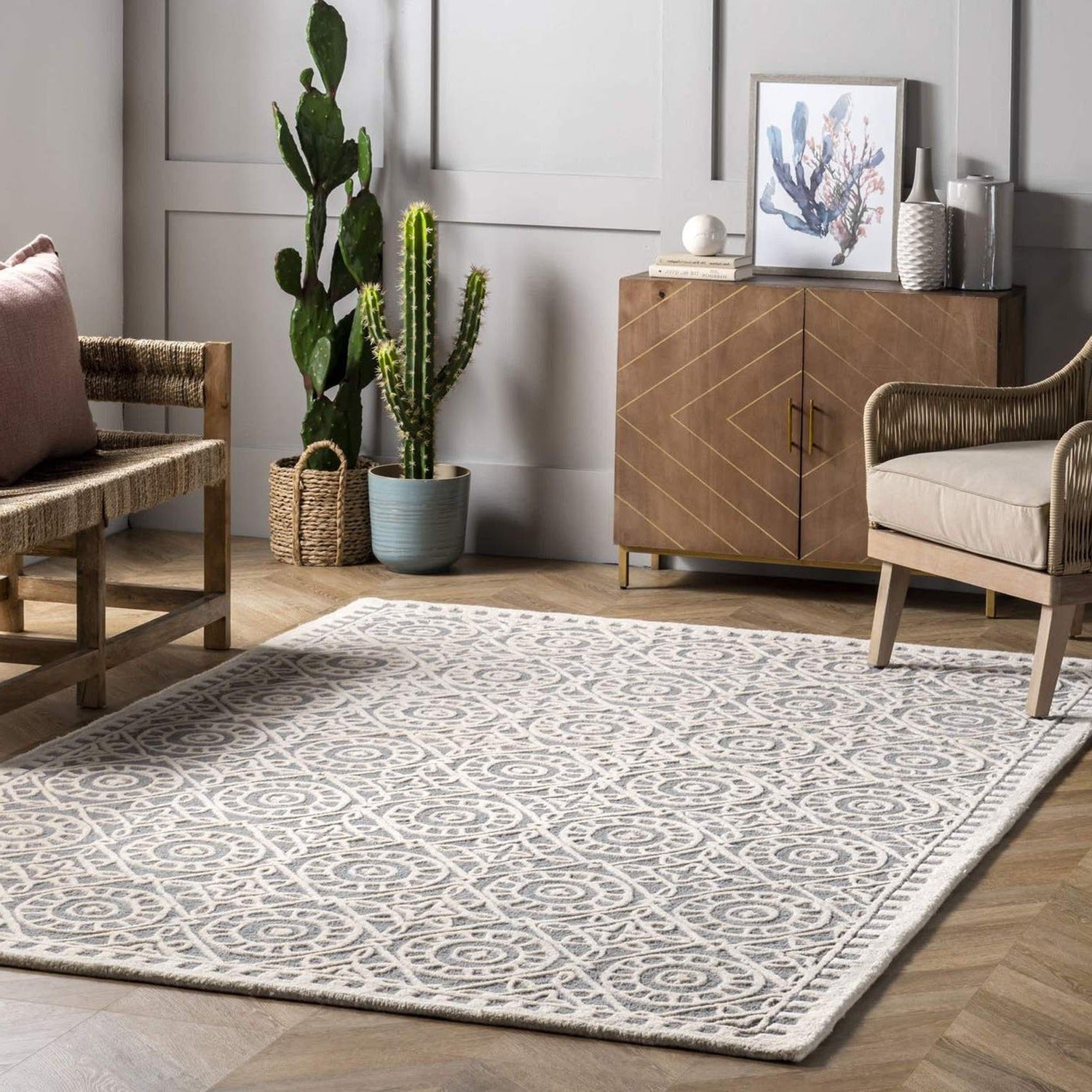 Adian Handmade Rug - Paynes Gray