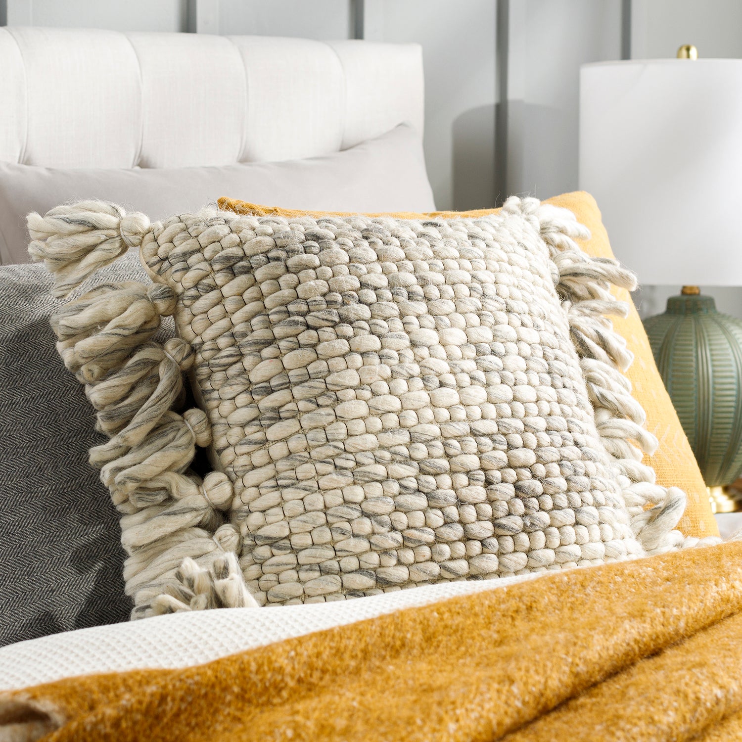 Cedar Tassel Throw Pillow