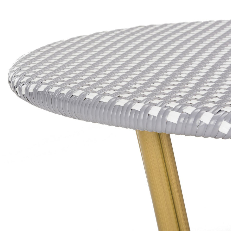 Aubrey Rattan Outdoor Bistro Table – Paynes Gray