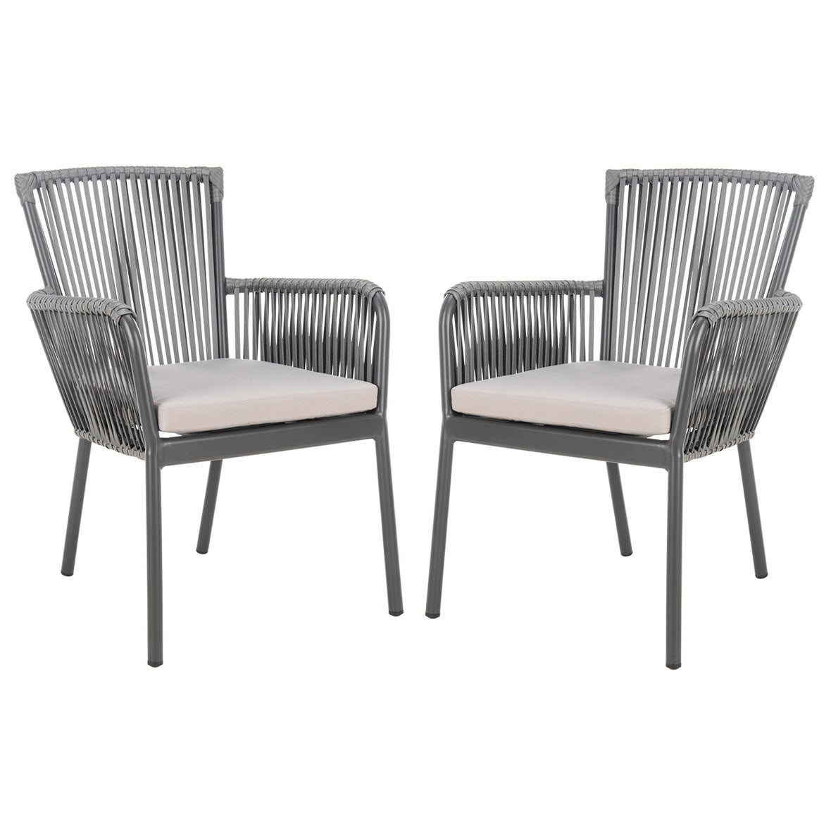 Leilani Rope Stackable Outdoor Chair Set of 2