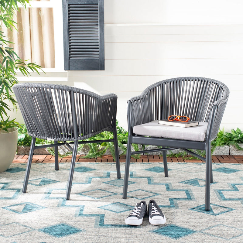 Haven Rope Stackable Outdoor Chair Set of 2 – Paynes Gray