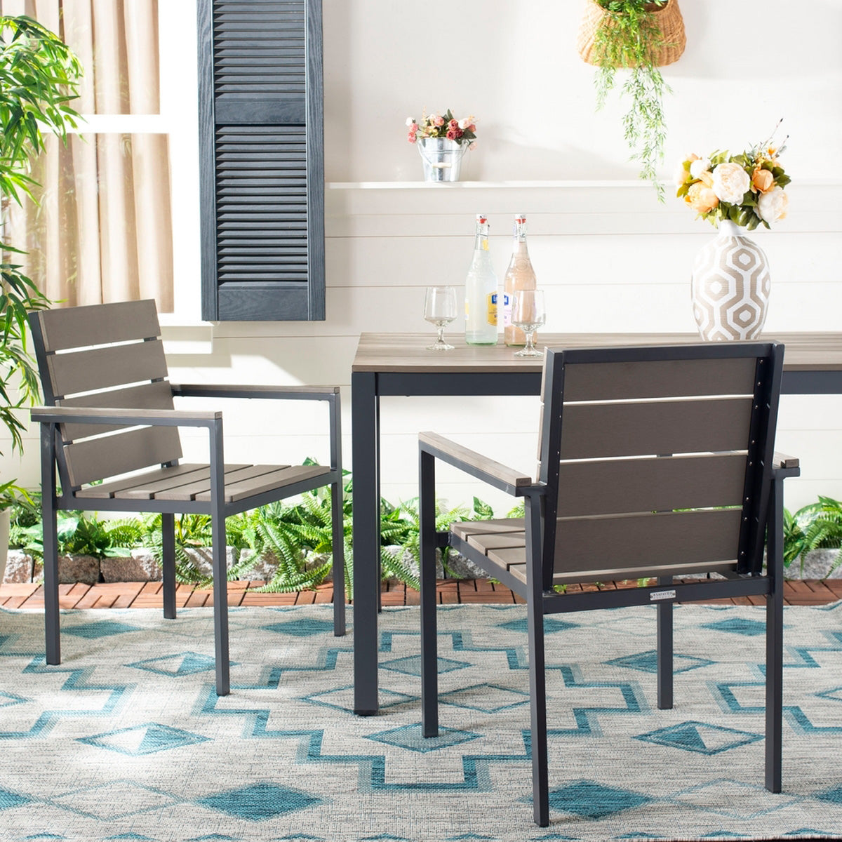 Corinne Stackable Outdoor Chair Set of 2