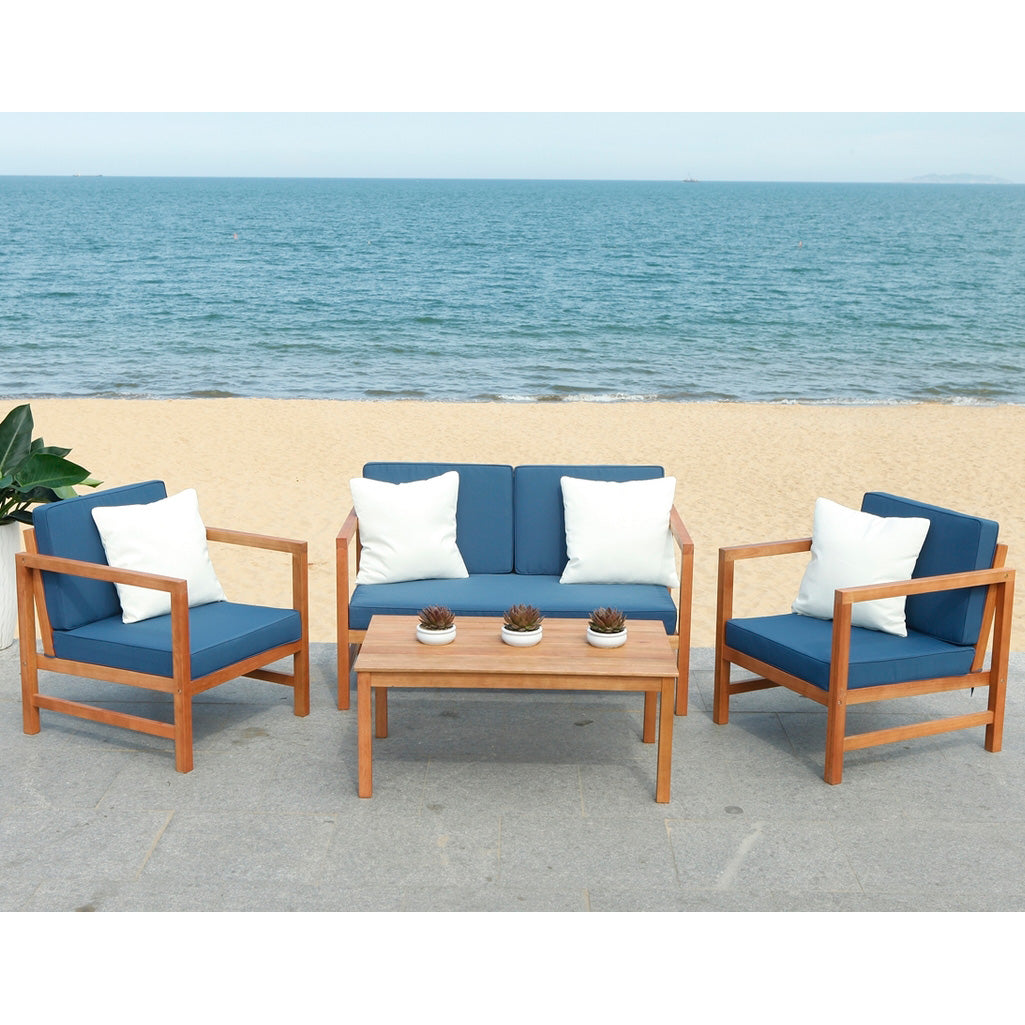 Eleanor 4-Piece Outdoor Living Set Navy/White