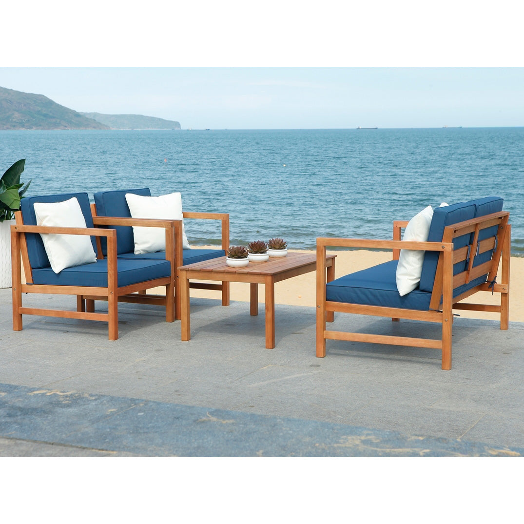 Eleanor 4-Piece Outdoor Living Set Navy/White