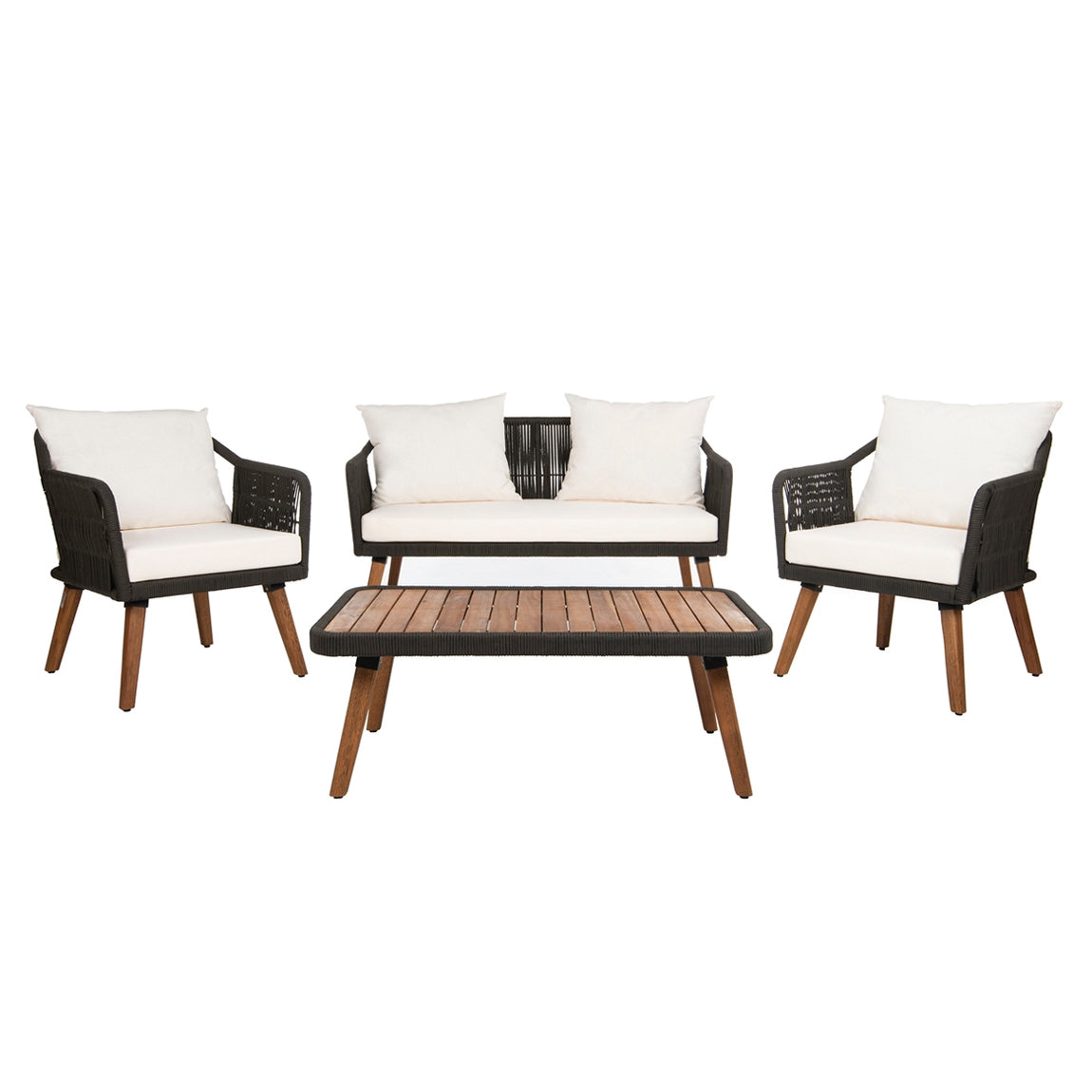 Beckham Outdoor Patio Set of 4 Beige