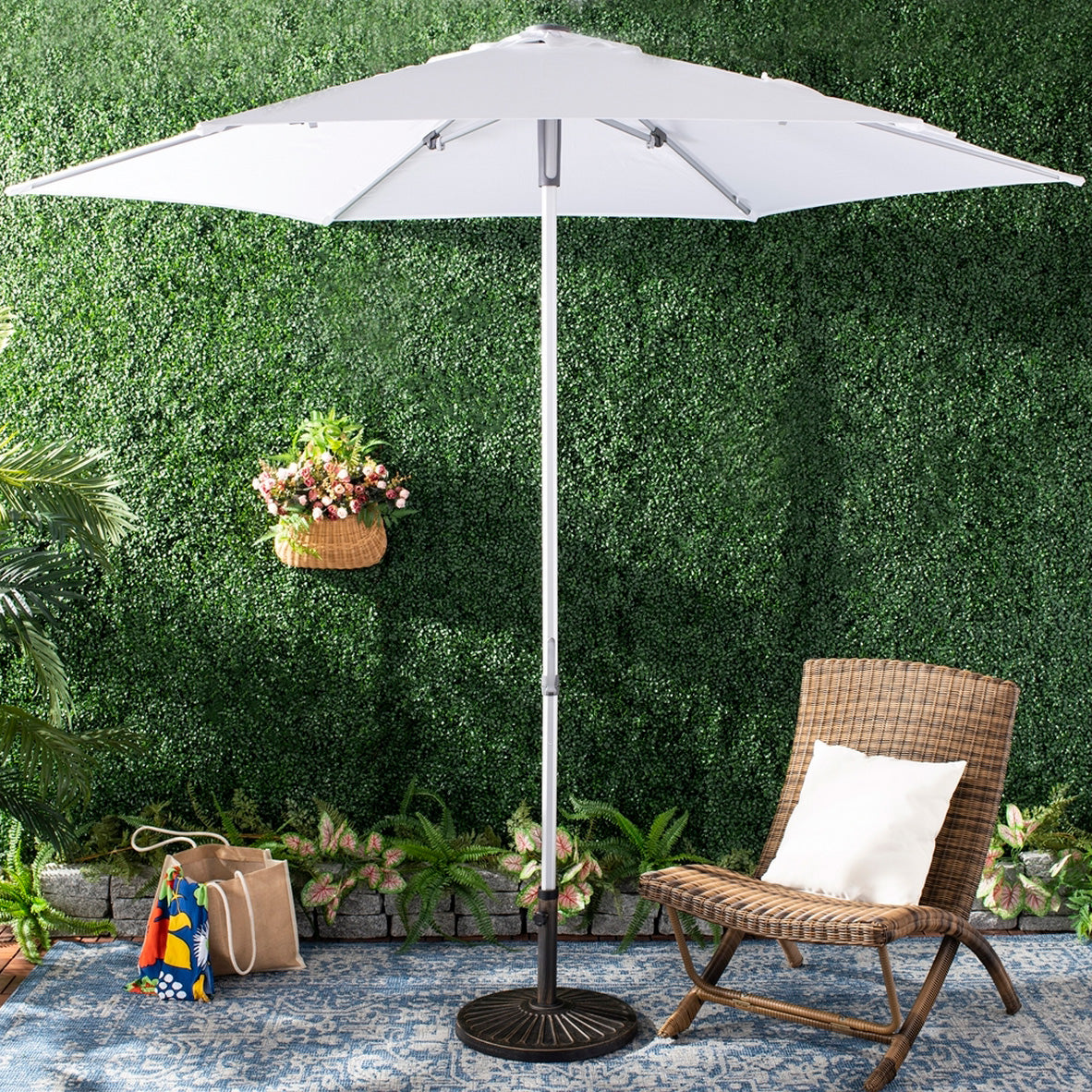 Micaela 9-ft Push Up Round Patio Umbrella