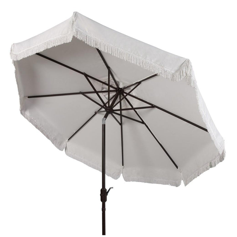 Phoebe Fringe 9-ft Round Patio Umbrella
