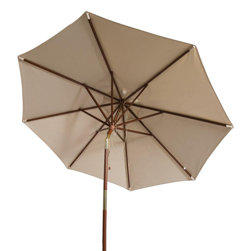Fay 9-ft Wooden Round Patio Umbrella