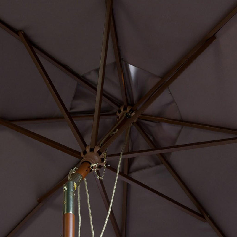 Fay 9-ft Wooden Round Patio Umbrella