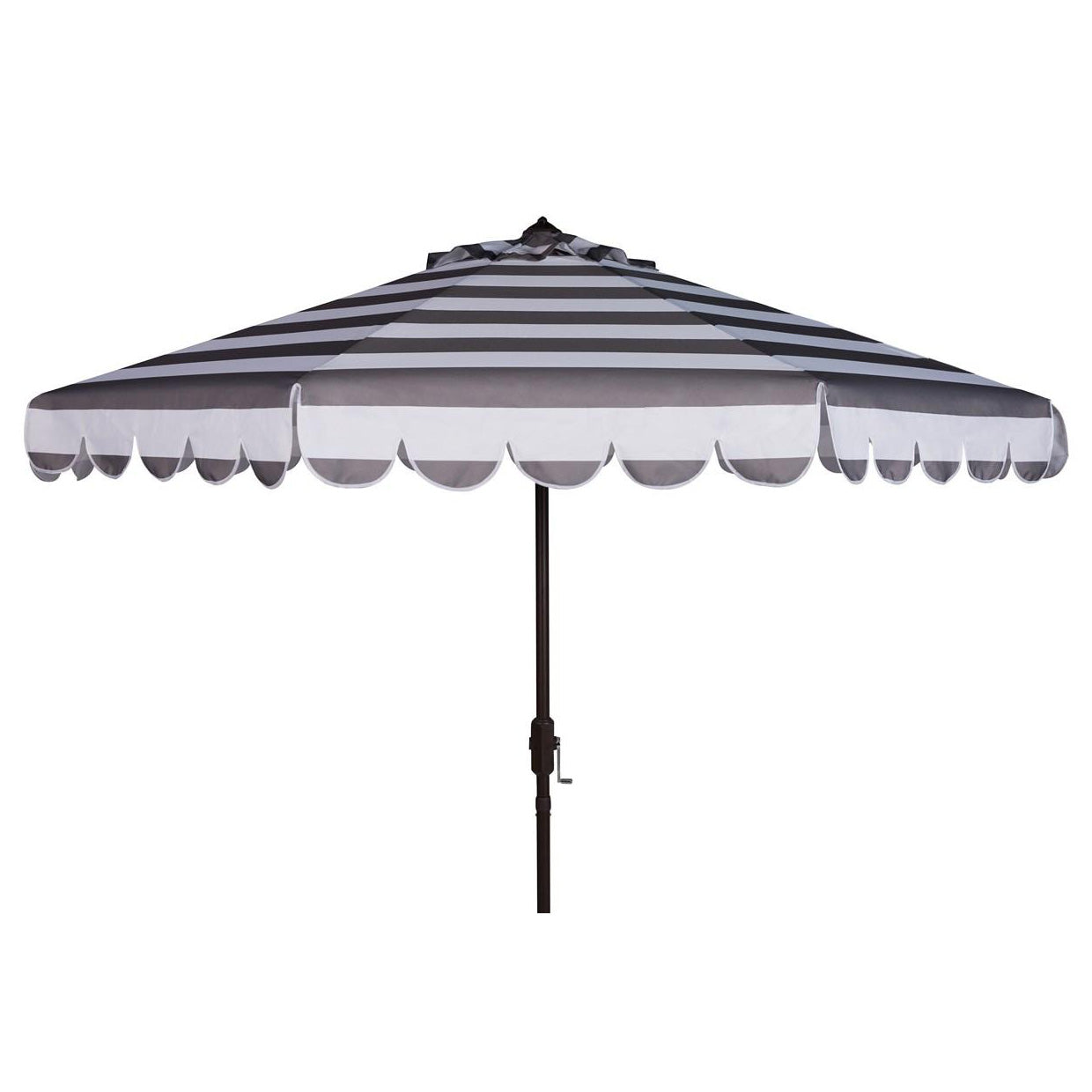 Iris Scallop Striped 9-ft Round Patio Umbrella
