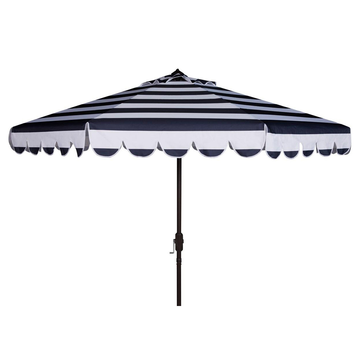 Iris Scallop Striped 9-ft Round Patio Umbrella