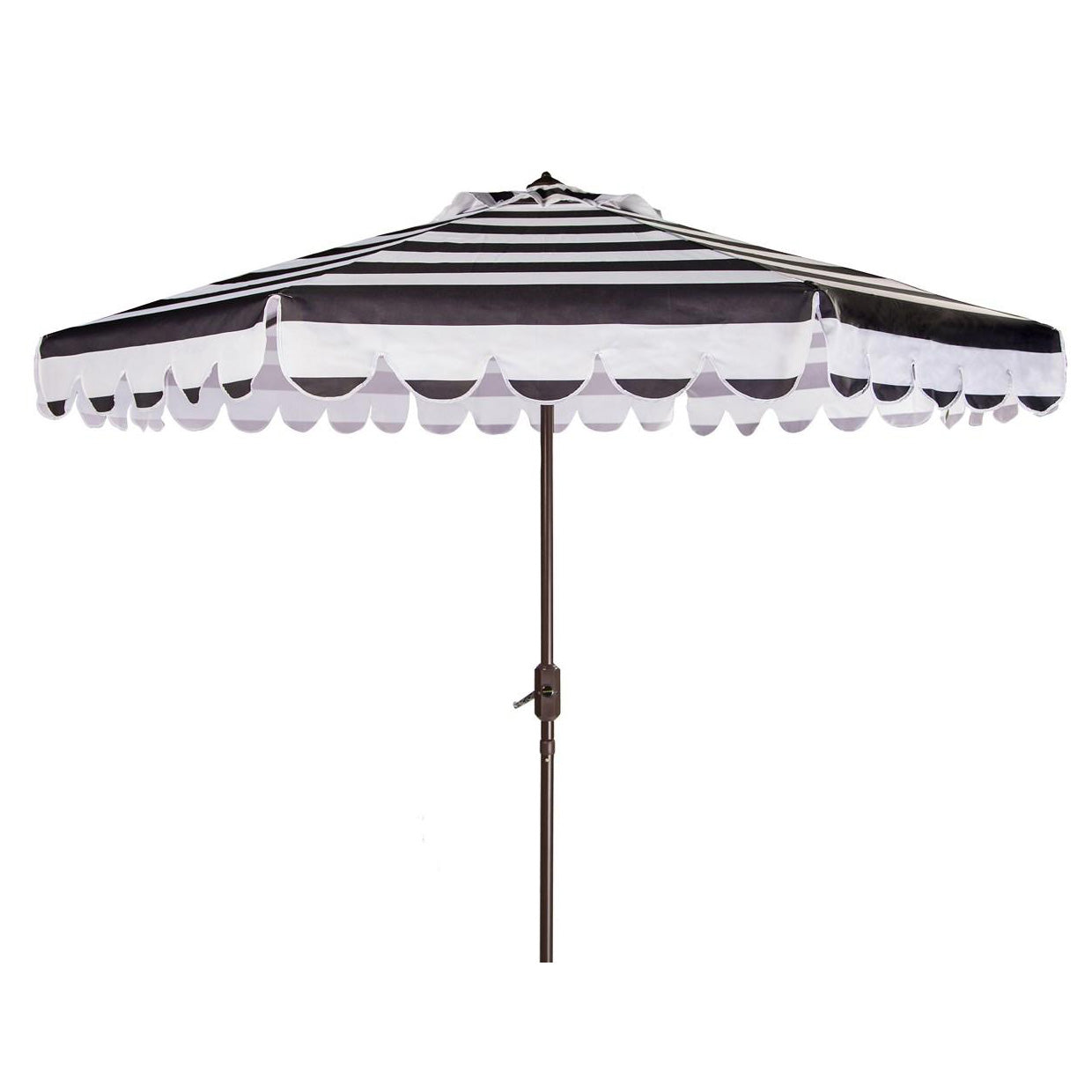 Iris Scallop Striped 9-ft Round Patio Umbrella