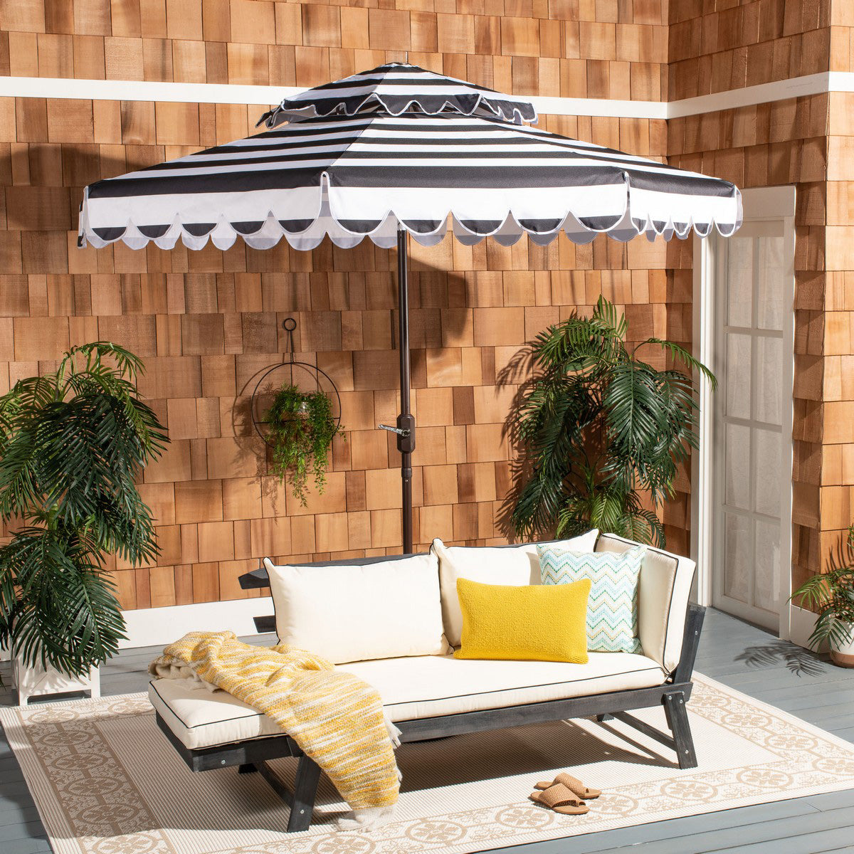 Allegra 9-ft Round Double Top Patio Umbrella