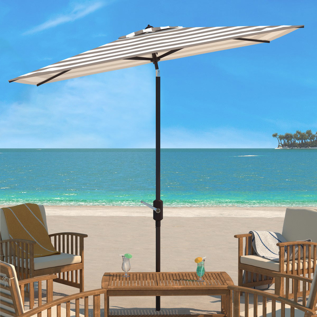 Calista Rectangle Patio Umbrella