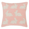 Bunny Hop Knit Throw Pillow