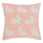 Bunny Hop Knit Throw Pillow
