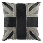 Union Jack Cowhide Throw Pillow