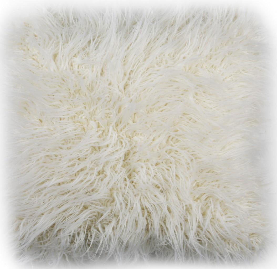 Faux Flokati Throw Pillow