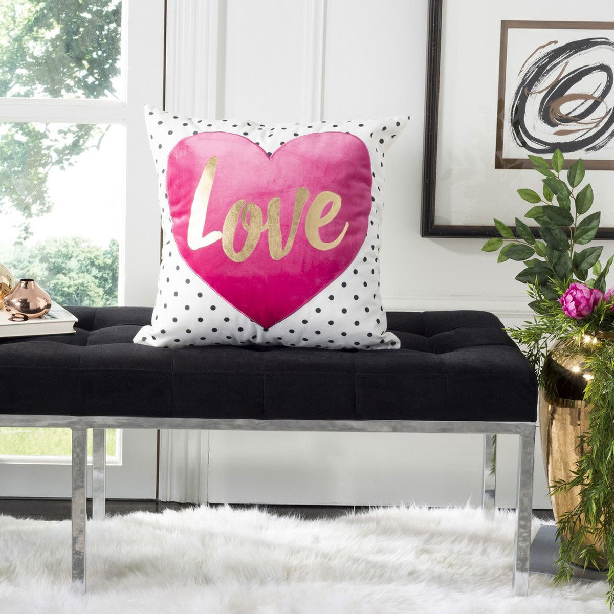 Love Heart Throw Pillow