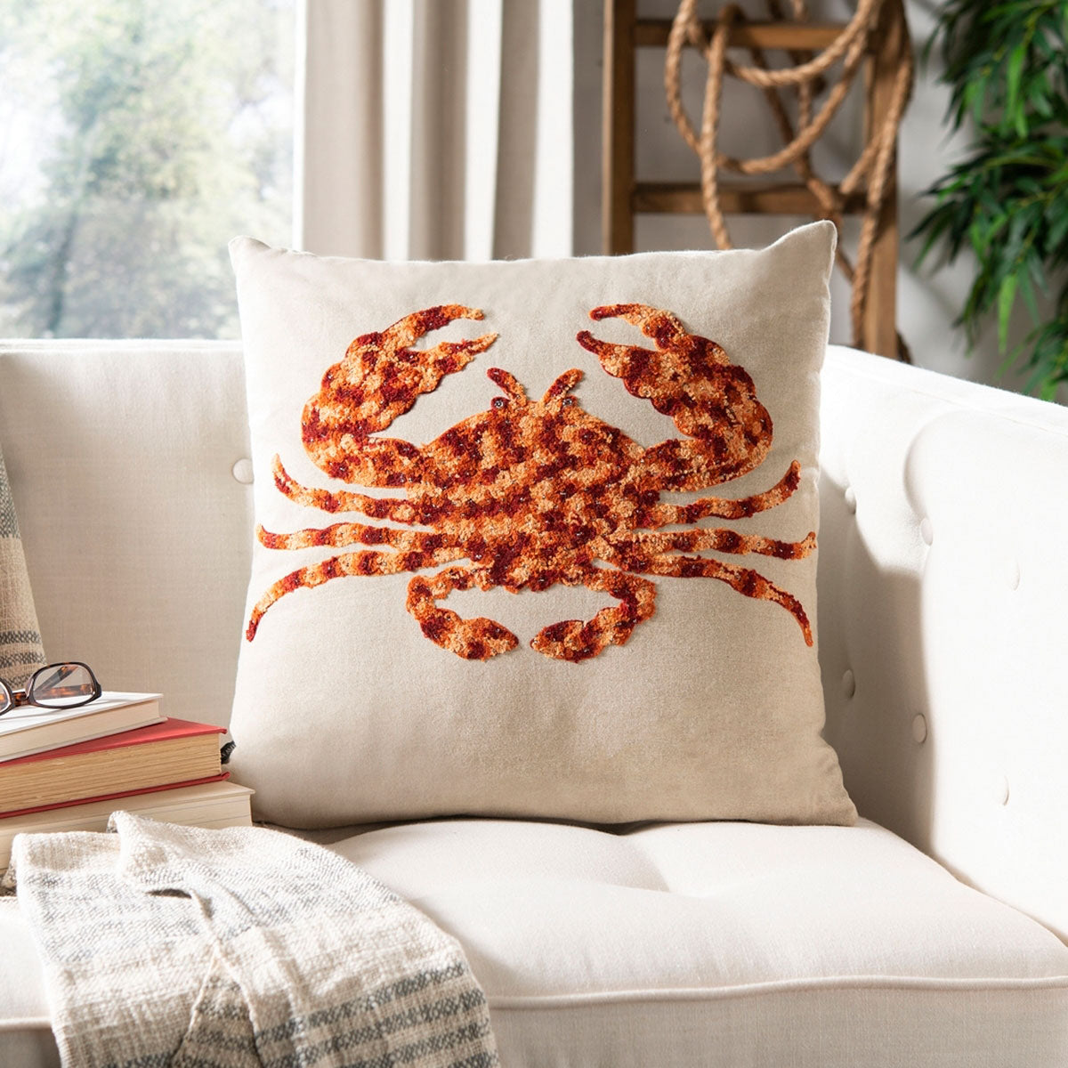 Crab Throw Pillow