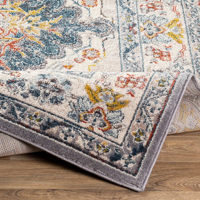 Machine Woven Rugs Livabliss Ankara Classic Machine Woven Rug – Paynes Gray