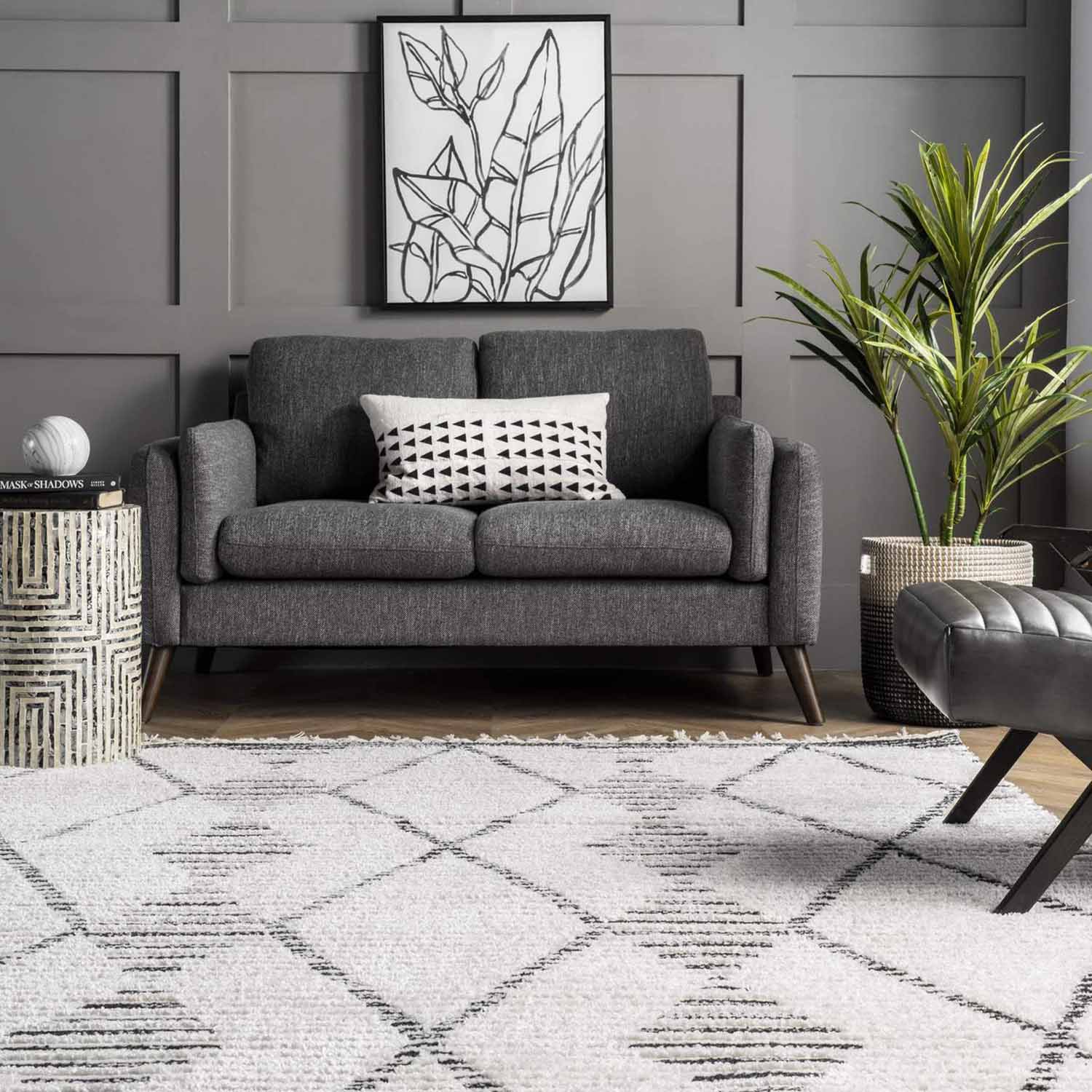 Adams Machine Made Rug - Paynes Gray