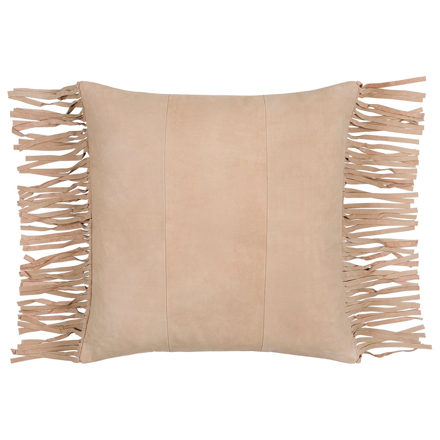 Suede Fringe Throw Pillow