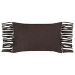 Suede Fringe Throw Pillow