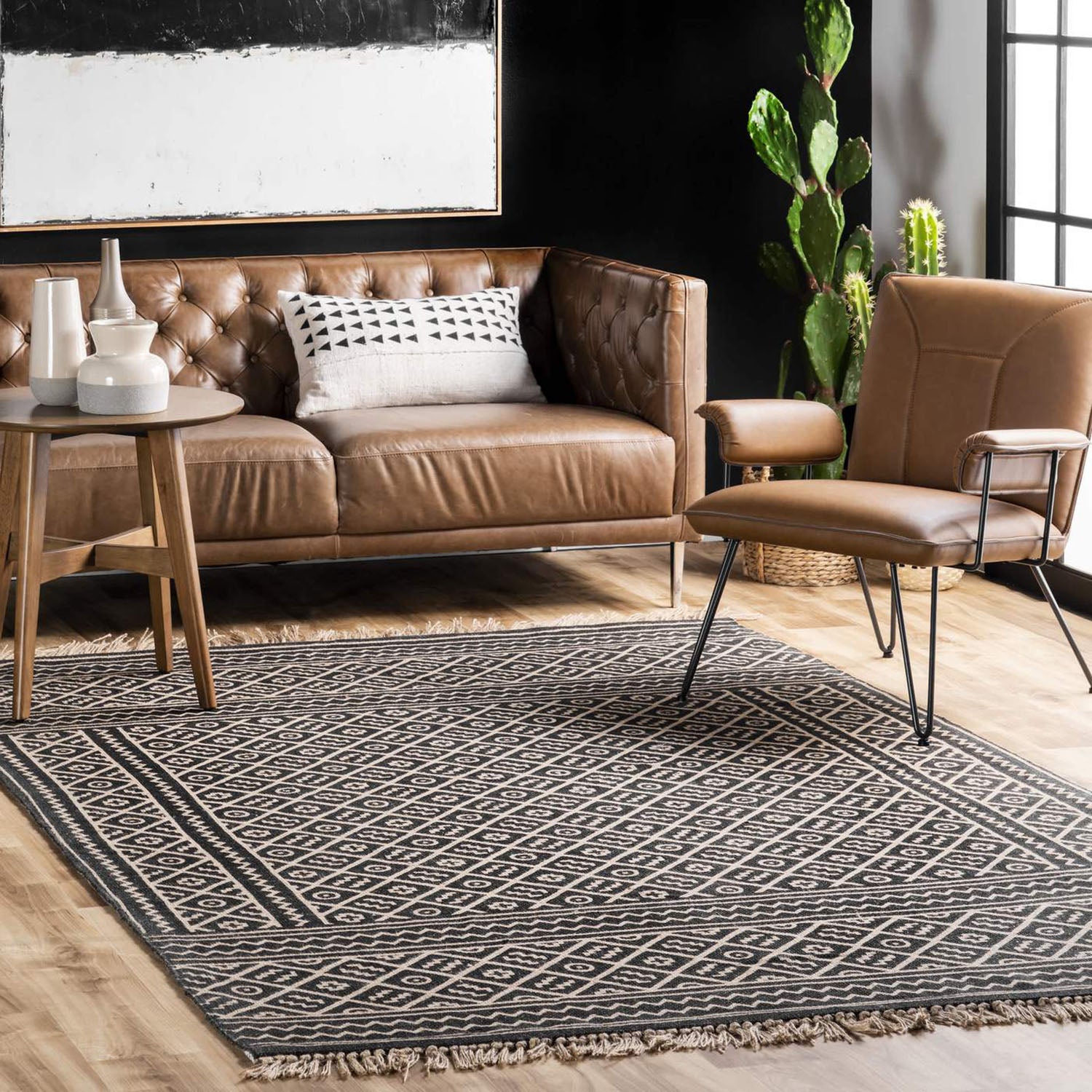 Abbey Hand Woven Rug - Paynes Gray