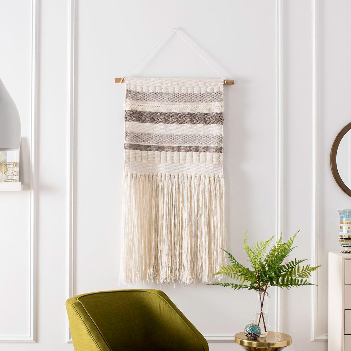 Savernake Ivory/Gray Wall Hanging