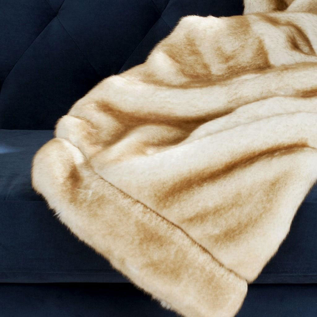 Faux Fox Throw Blanket
