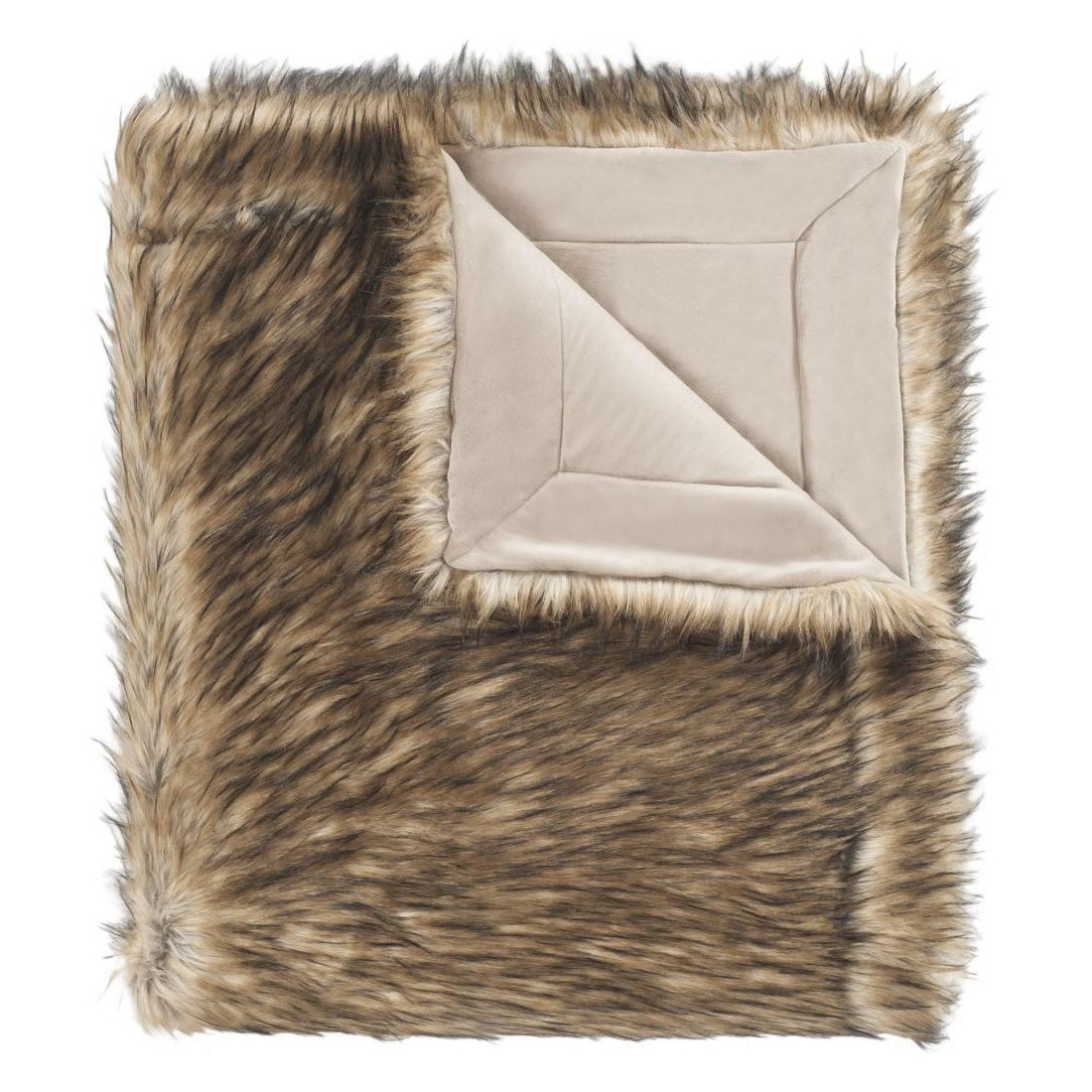 Faux Racoon Throw Blanket