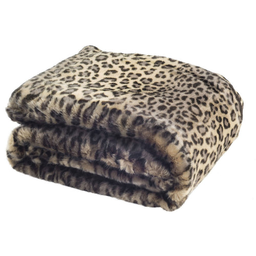 Faux Cheetah Throw Blanket