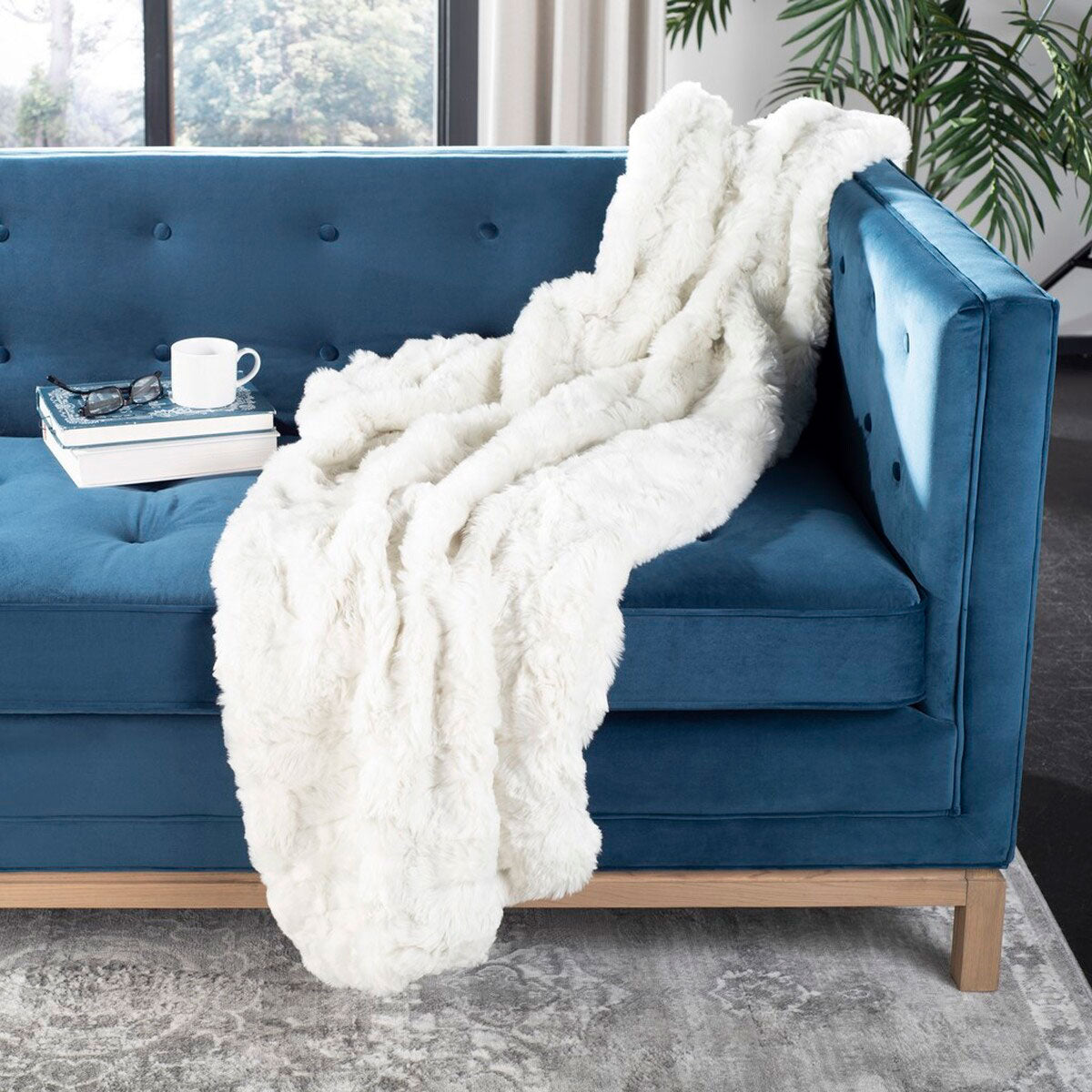 Faux Chinchilla Throw Blanket