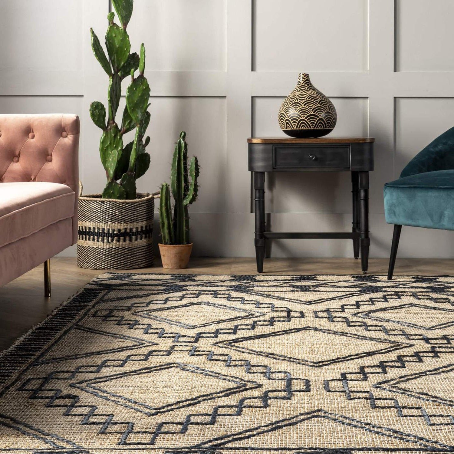 Reed Hand Woven Rug – Paynes Gray